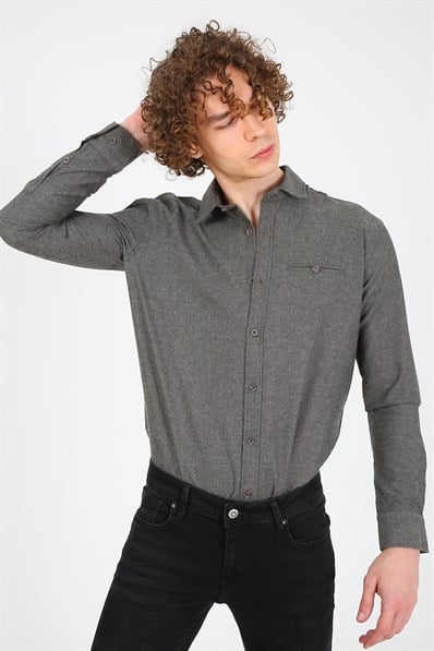 Мужская рубашка EG 1838 серого цвета, 60% хлопок и 40% полиэстер, размеры S-XXL, идеальна для стильного образа