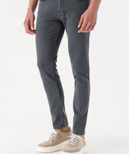 Мужские брюки Morven антрацитовые, с 5 карманами, Slim Fit, 90% хлопок, застежка на пуговицу и молнию, без подкладки