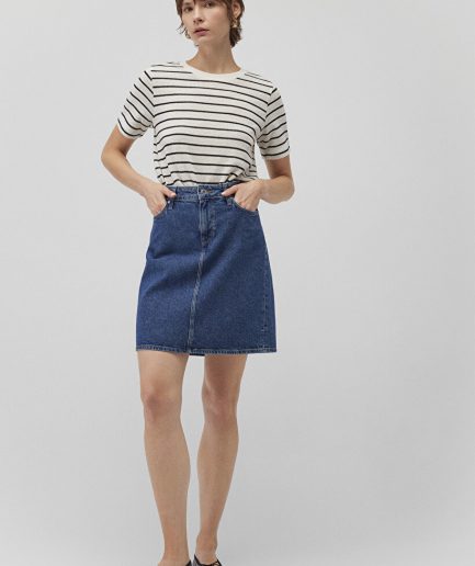 Джинсовая юбка Valerie Casual индиго от MAVI, средней длины, 100% хлопок, нормальная талия, доступна в размерах S, M, L, XL, XS