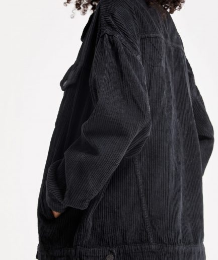 Женский Oversize жакет из вельвета цвет фюме, доступен в размерах XS/S и M/L