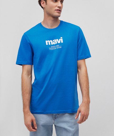 Футболка с логотипом Mavi, 100% хлопок, доступна в размерах S, M, L, XL, идеальна для мужского гардероба