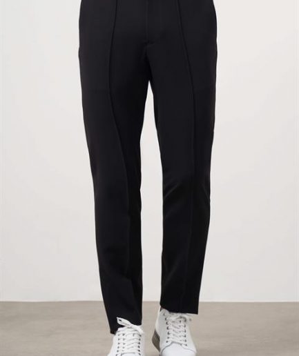 Мужские черные брюки Morven, поливискоза, трендовый прямой крой, slim fit, с карманами и кнопочной застежкой