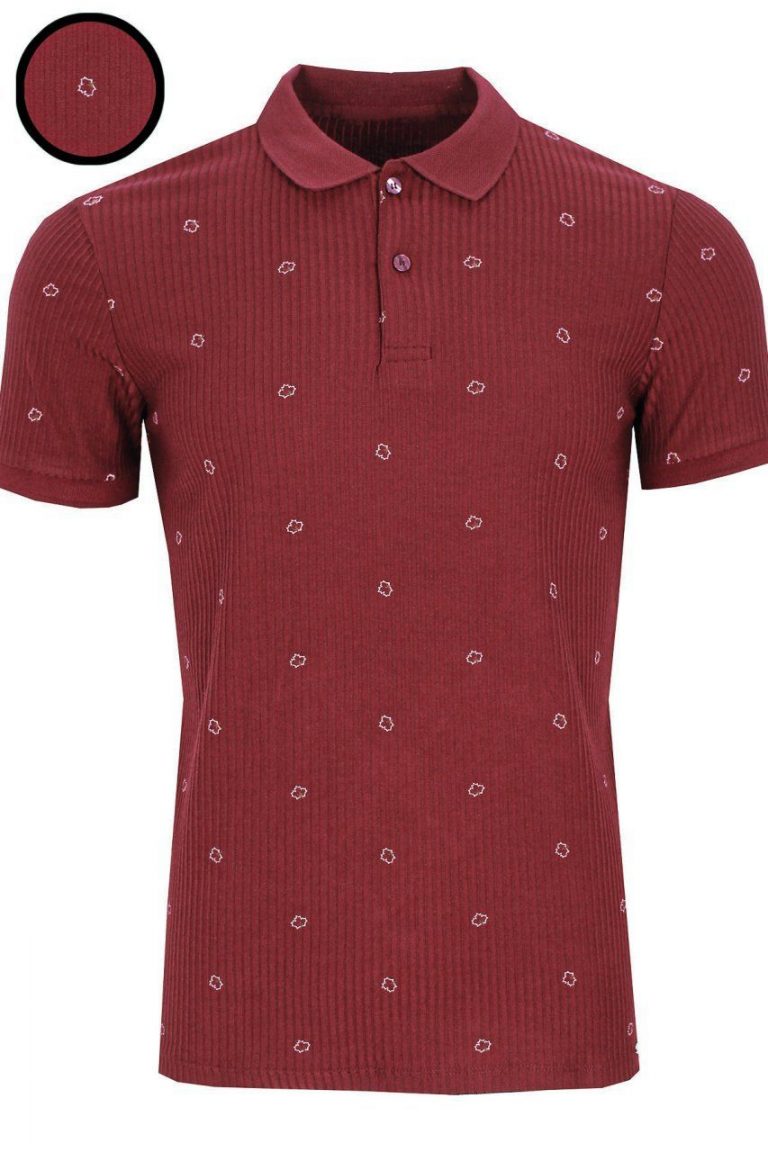 Мужская поло-рубашка бордового цвета Varetta Slim Fit, состоит на 95% из хлопка, размер M, изготовлено в Турции