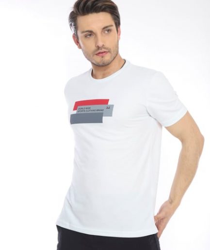 Эскетик белая мужская футболка regular fit из хлопка с дышащей тканью для спорта XXL