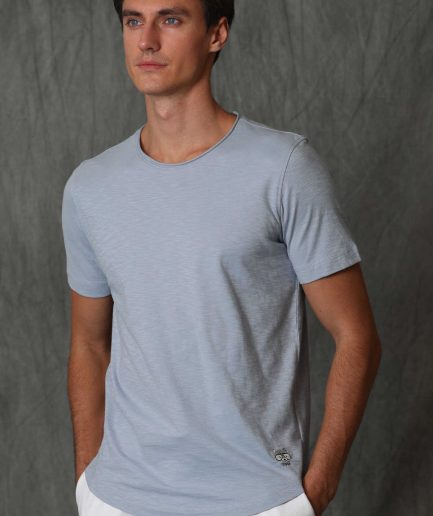 Мужская базовая футболка Junya синяя, размеры XS и XXL