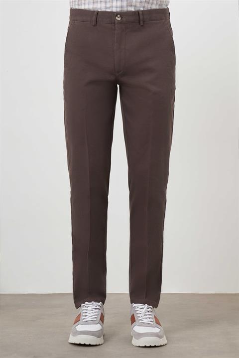 Мужские брюки Chino Dynamic Fit с карманами, кофейного цвета, 98% хлопок, 2% лайкра, застежка на пуговицу и молнию