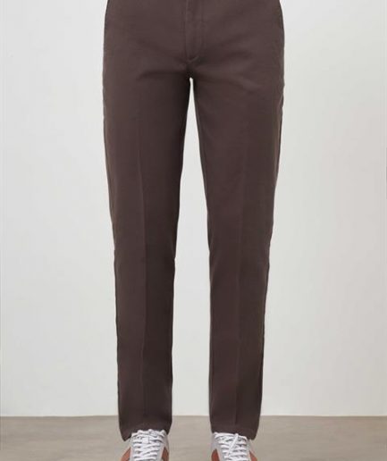 Мужские брюки Chino Dynamic Fit с карманами, кофейного цвета, 98% хлопок, 2% лайкра, застежка на пуговицу и молнию