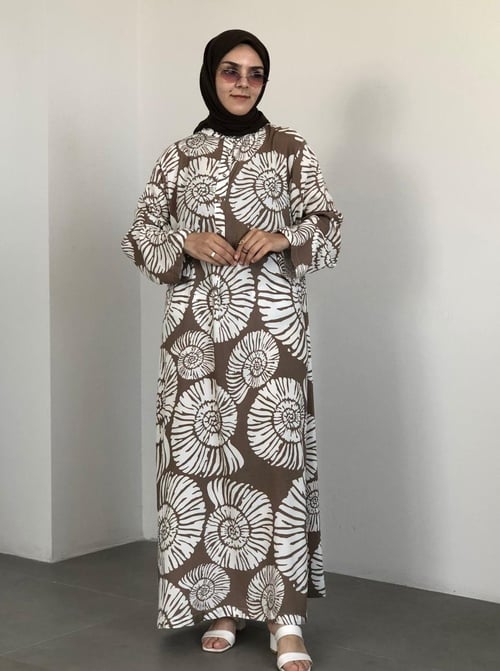 Кофейное платье из вискозы, размеры 36-52, стильная модель для повседневного использования и особых случаев
