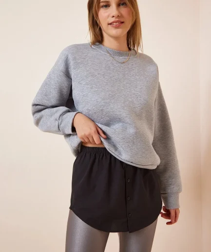 Женская черная юбка с эластичным поясом и пуговицами, под sweatshirts, из поплина, размеры 34-42