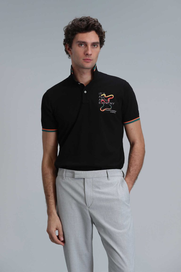Поло-футболка Kıng Smart для мужчин черного цвета, размеры: XS, S, M, L, XL, XXL, 3XL, 4XL