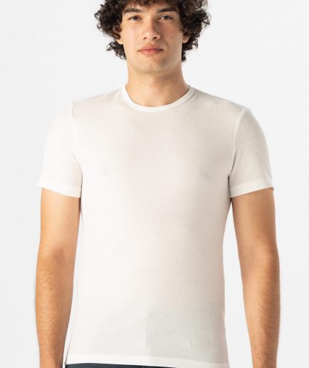Футболка с круглым вырезом slim fit, армированная, 65% полиэстер, 35% вискоза, белая, размер XXL, производство Турция
