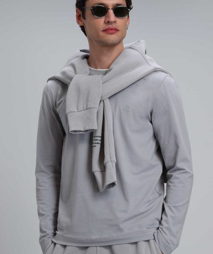 Мужская футболка с длинным рукавом Merlin, серого цвета, размеры L и XXL