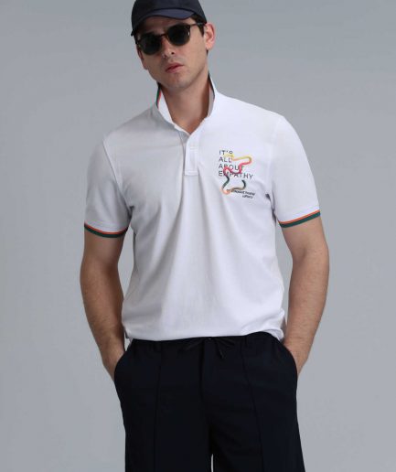 Polo футболка Kıng Smart для мужчин, белая, различные размеры S-4XL
