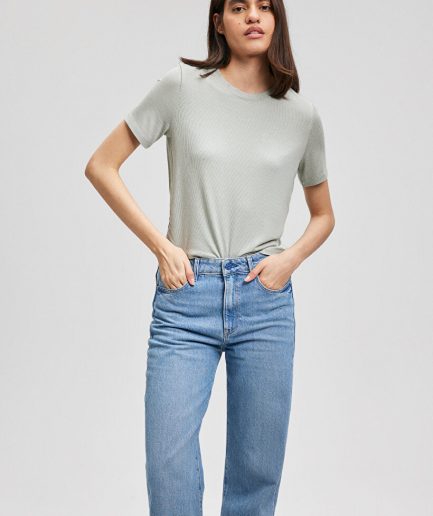 Основная футболка Lux Touch TENCEL TM зеленого цвета, регулярный крой, с коротким рукавом и круглым вырезом, мягкая и дышащая ткань