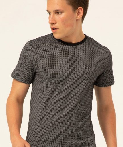 Футболка Slim Fit с плоским воротником, 50% хлопок и 50% полиэстер, цвет антрацит, производитель Турция