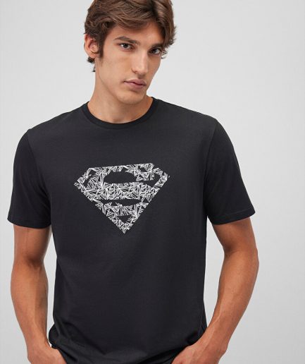 Футболка черная с принтом Супермена от MAVI, 100% хлопок, размеры S, M, L, XL, XXL, XS