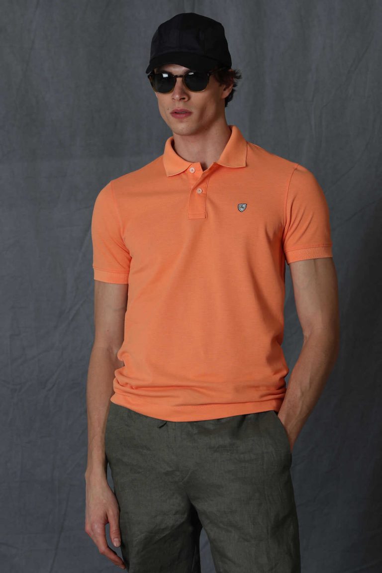 Мужская футболка с поло Laon, оранжевая, размеры S, XS, 3XL