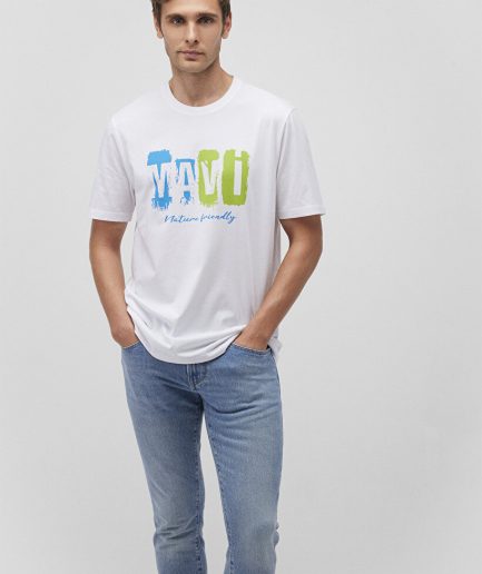 Белая футболка с логотипом MAVI из 100% хлопка, доступна в размерах S, M, L, XL, XXL