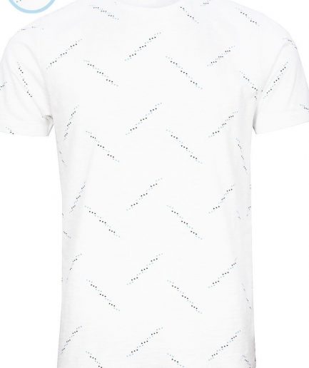 Мужская белая футболка Slim Fit с круглым вырезом и принтом, 95% хлопок, 5% эластан, производство в Турции, размеры 2XL, L