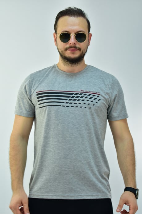 Футболка Escetic G2 для мужчин slimfit, 95% хлопок, спортивная, дышащая, универсальная, без карманов, с круглым вырезом, стильный дизайн