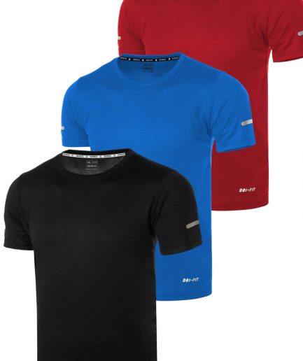 Мужская спортивная футболка DRIFIT-KISAKOL3, 100% полиэстер, быстрая сушка, дышащая ткань, комфорт и прочность, доступна в черном, синим, красном, размер M