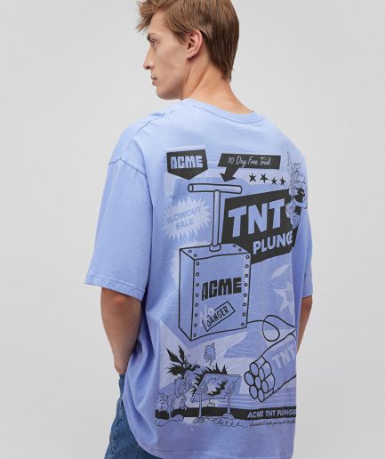 Футболка с принтом Road Runner, фиолетовая, от бренда MAVI, размеры S, M, L, XL, XS, 78% хлопка, 22% лен