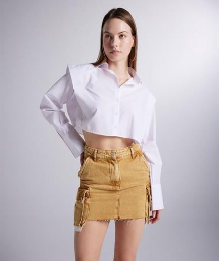 Кюлот с эффектом ржавчины, цвет верблюжий, размеры M/28, XS/24, S/26, L/30
