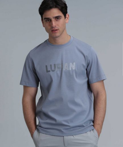 Современная графическая футболка Benjamın синего цвета, размеры XS, M, L, XXL