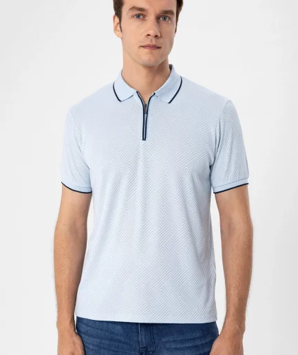 Мужская поло с короткими рукавами, slim fit, армированная, белая, состав 95% ПЭ, 5% лайкры, производство Турция