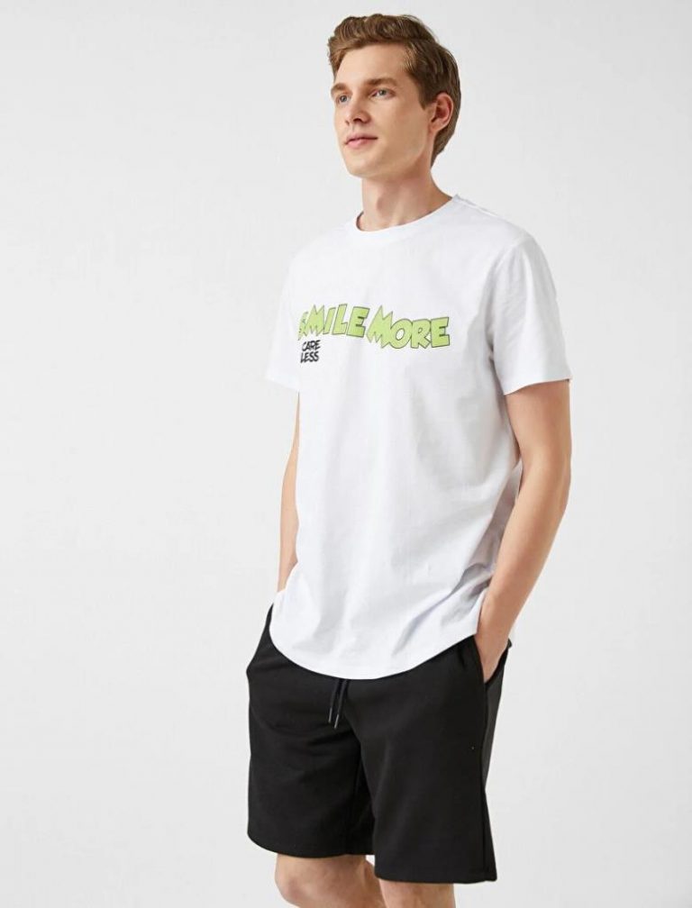 Футболка Koton стандарта Regular Fit из 100% хлопка, размер XL, цвет экрю