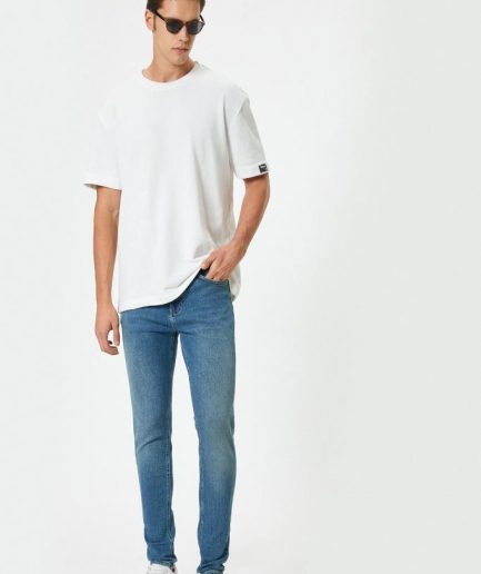 Джинсы Koton Super Skinny Fit — Джастин, низкая талия, ультратонкий крой, цвет индиго, 99% хлопок, модель 30/32
