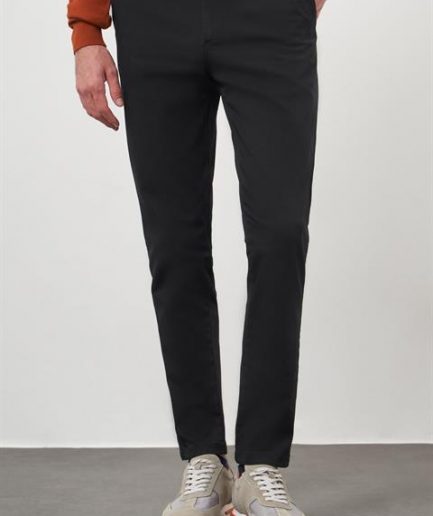 Мужские черные брюки чиносы Slim Fit с узором, 97% хлопок, 3% лайкра, карманы и застежка на пуговицу и молнию, размеры 44-54