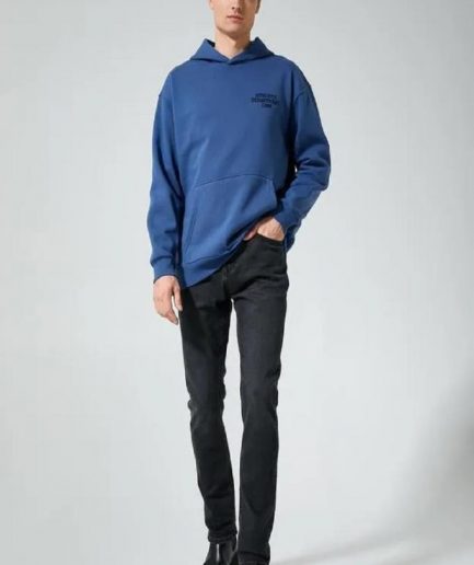 Мужские джинсы Koton антрацитовые, комфортный фасон, зауженные от колена к ankle, идеально сочетаются с рубашками и футболками
