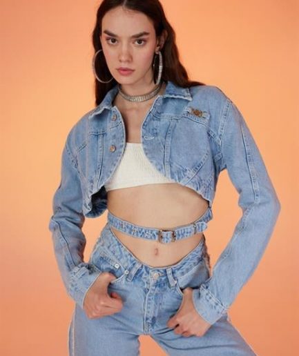 Джинсовая куртка Biana синего цвета, размеры S, XS, M, L