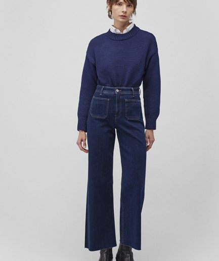 Джинсы Paloma Marine Mavi Premium Wide Leg из коллекции Mavi All Blue с переработанным полиэстером, удобный кроя и просторными брюками