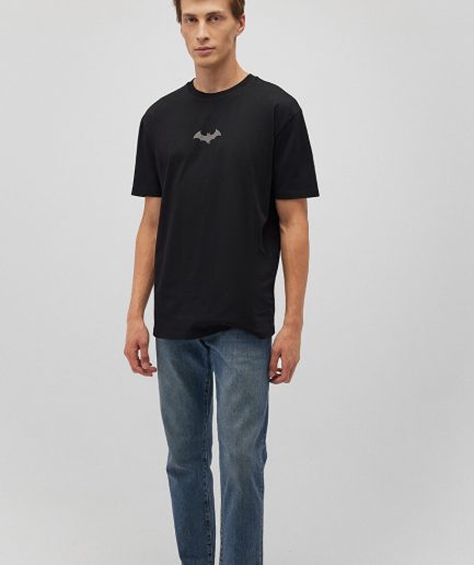 Футболка черная с принтом Бэтмена от MAVI, 100% хлопок, размеры: XS, S, M, L, XL, XXL