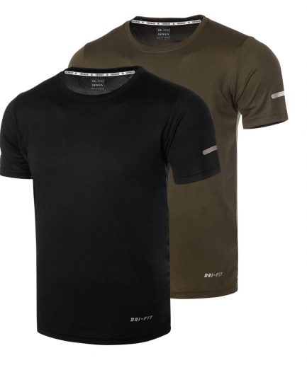 Мужская спортивная футболка DRIFIT-KISAKOL2, легкая, быстрая сушка, 100% полиэстер, отличный комфорт и воздухопроницаемость, размеры L, XL, 2XL, цвета черный, хаки