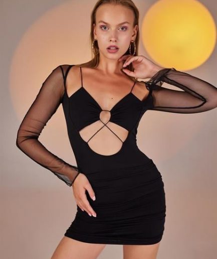 Черное платье Lunar, размеры S, XS, M, L