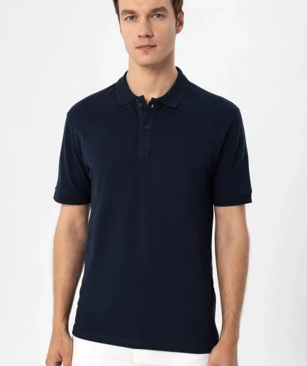 Поло-рубашка slim fit с армированным воротником, 100% хлопок, цвет белый, размеры: M, L, XL, XXL, производство Турция